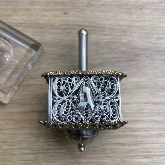 Vintage Sterling Filigree Dreidel‎ - Picture 3 of 9